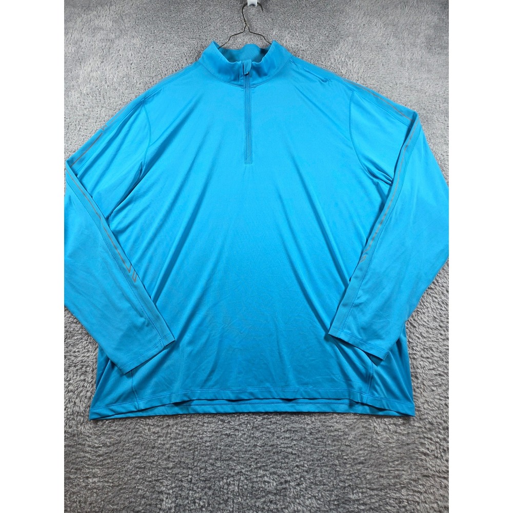 Cutter & Buck Quarter Zip XL Blue Mens CB DryTec 50+ UPF Pullover 0446